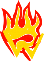 cartoon flaming letter png