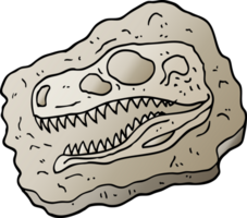 gradient illustration cartoon ancient fossil png