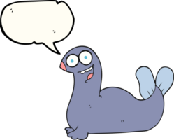 hand drawn speech bubble cartoon seal png