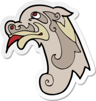 sticker of a cartoon medieval carving png