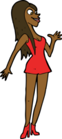 cartoon woman in pink dress png