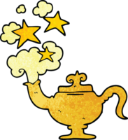 cartoon doodle magic lamp png