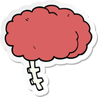 sticker of a cartoon brain png