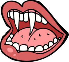 bouche de vampire de dessin animé png