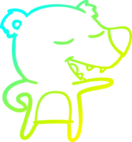 freddo pendenza linea disegno di un' cartone animato polare orso png