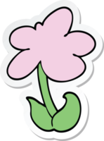 pegatina de una linda flor de dibujos animados png