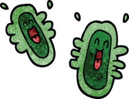 cartoon doodle happy germs png