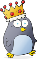 hand drawn cartoon emperor penguin png