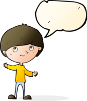 cartoon happy boy with speech bubble png