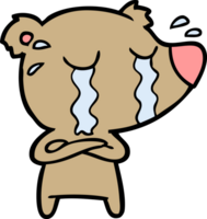 cartoon crying bear png