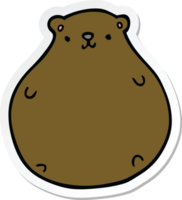 sticker of a cartoon bear png