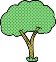 Cartoon-Doodle blühender Baum png