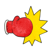 hand textured cartoon boxing glove png