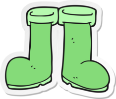 sticker of a cartoon wellington boots png