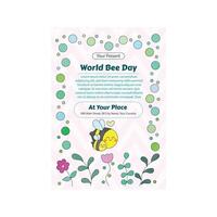 Illustration of World Bee Day Flyer vector