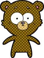 dibujos animados de oso preocupado png