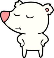 dessin animé heureux ours polaire png