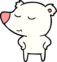 contento polare orso cartone animato png