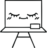 line drawing cartoon of a chalkboard png