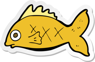 adesivo de um peixe de desenho animado png