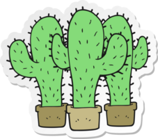 pegatina de un cactus de dibujos animados png