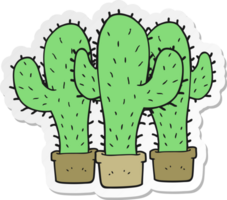 adesivo di un cactus cartone animato png