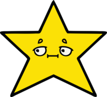 mignonne dessin animé de une or étoile png