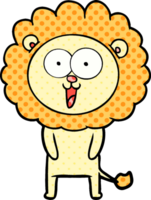 León feliz de dibujos animados png