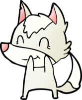 friendly cartoon wolf png