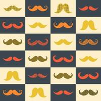 Retro patterned in man moustache vector
