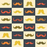 retro estampado en hombre Bigote vector