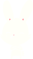 curious bunny flat color style cartoon png