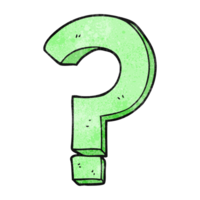 hand textured cartoon question mark png