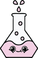 cute cartoon of a science beaker png