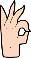 cartoon okay hand gesture png