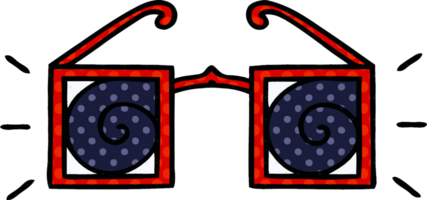 comic book style cartoon of a hypnotic glasses png