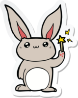 sticker of a cute cartoon rabbit png