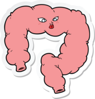 sticker of a cartoon colon png