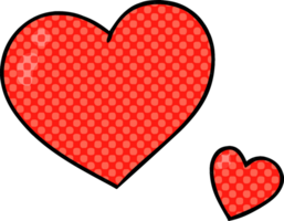 comic book style quirky cartoon pink hearts png