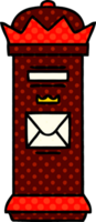 comic book style cartoon of a post box png