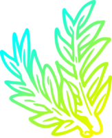 cold gradient line drawing of a Cartoon plant png