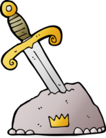 espada de dibujos animados en piedra png