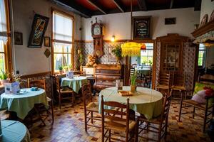 Gelselaar, Netherlands - April 6, 2024. Holland interior of old farmhouse, where is restaurant in village Gelselaar, Netherlands photo