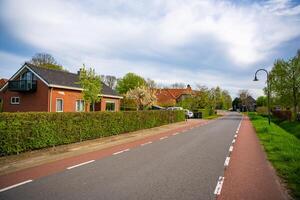 Gelselaar, Netherlands - April 7, 2024. Historical buildings in Gelselaar village in Netherlands. High quality photo
