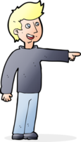 cartoon happy man pointing and laughing png