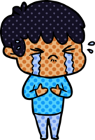 cartoon boy crying png