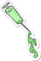 sticker of a cartoon medical needle png