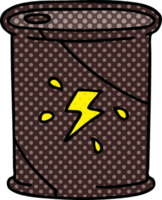 comic book style quirky cartoon barrel of fuel png