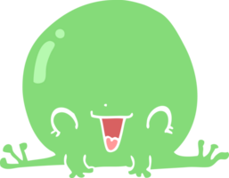 flat color style cartoon frog png