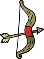 arco e flecha de doodle de desenho animado png